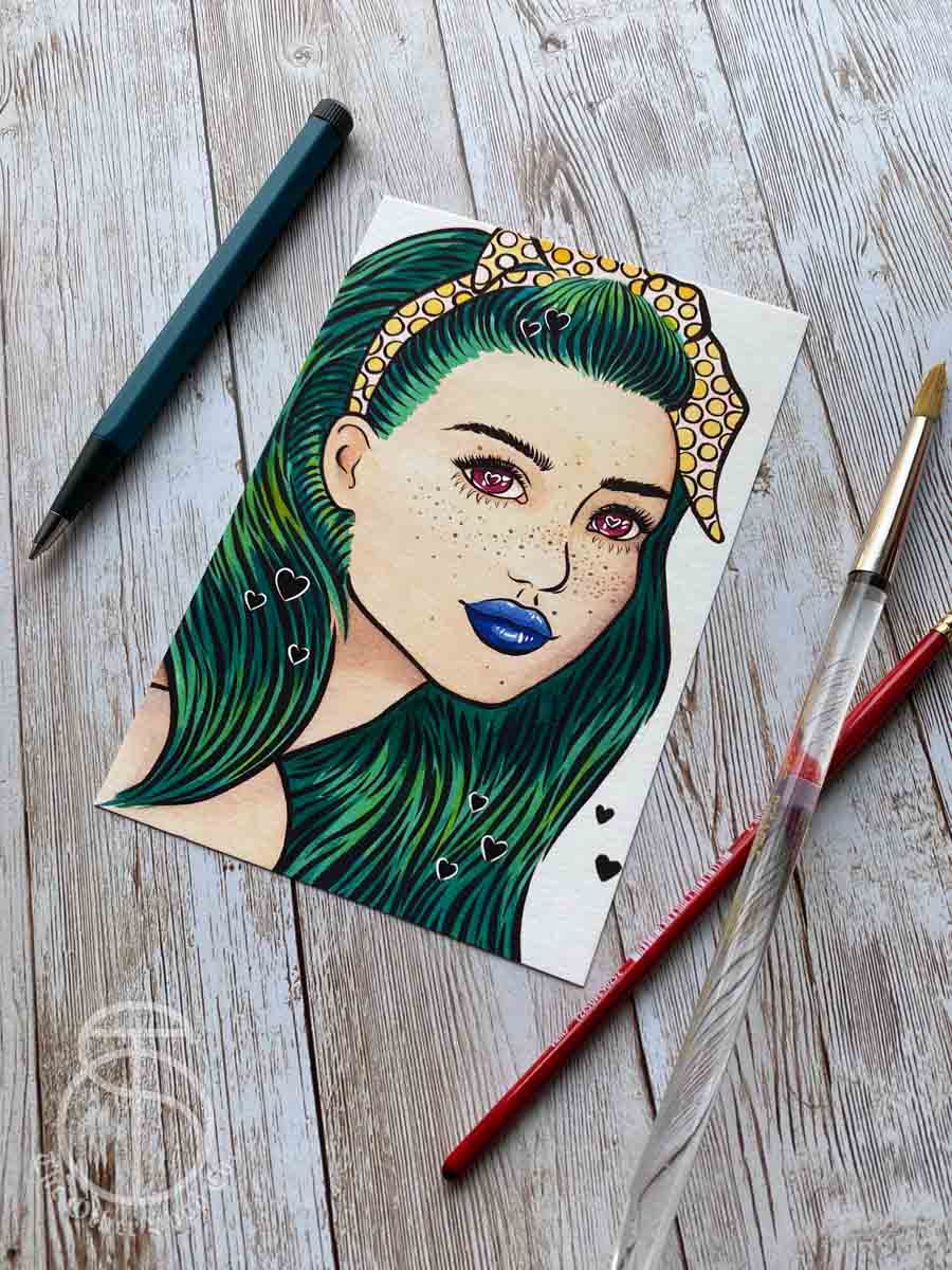 Heart Eyed Girl Art Print