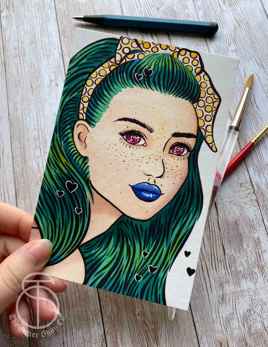 Heart Eyed Girl Art Print