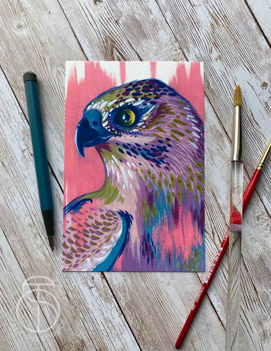 Pink Hawk Art Print