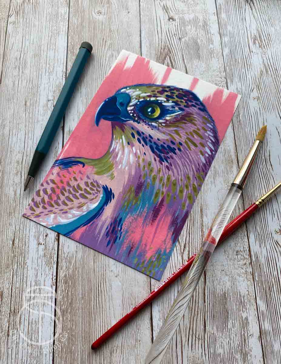 Pink Hawk Art Print