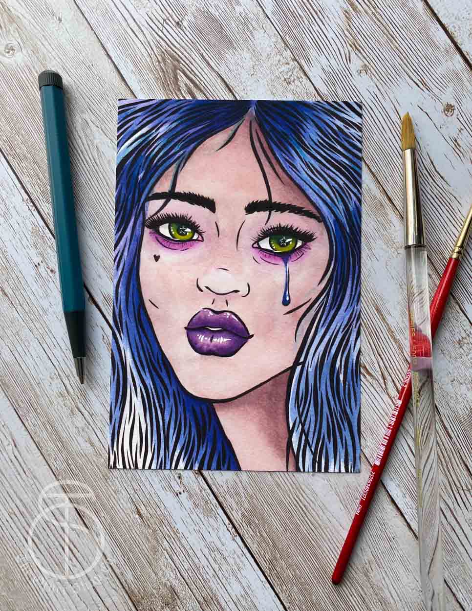 Starry Eyed Girl Art Print