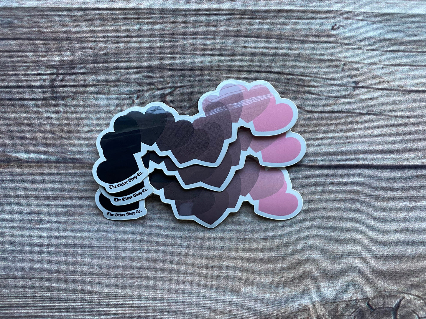 Gradient Hearts Sticker