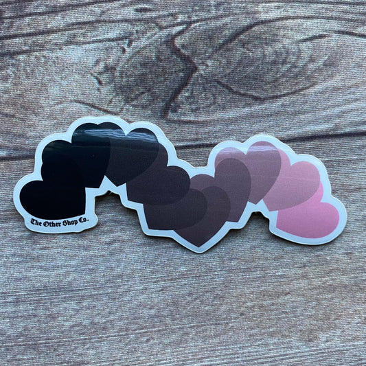 Gradient Hearts Sticker
