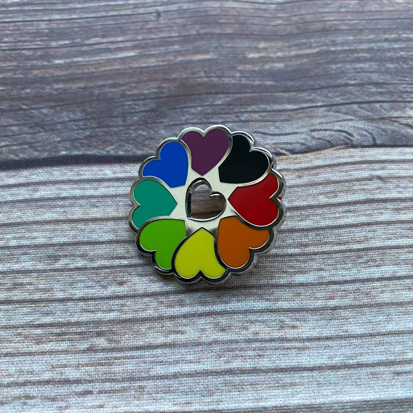 Rainbow Heart Hard Enamel Pin