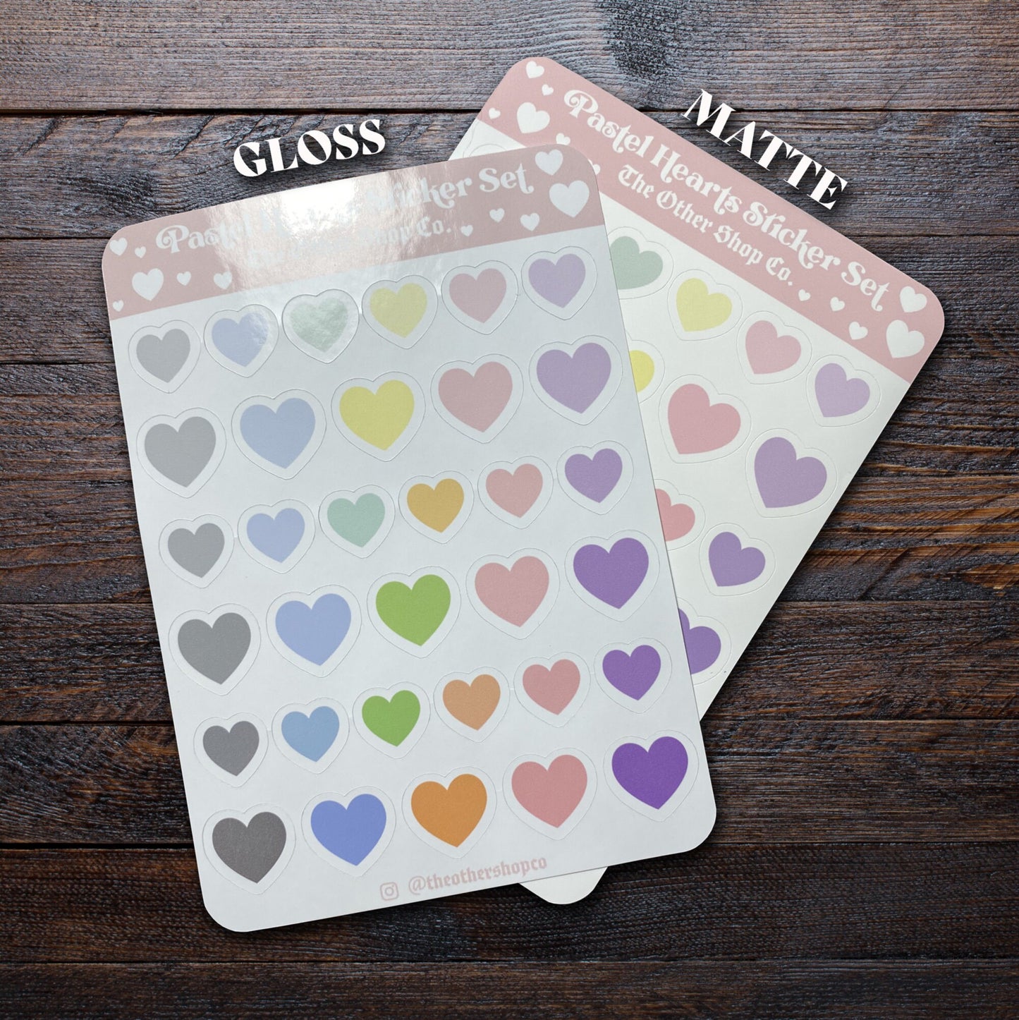 Pastel Hearts Sticker Sheet