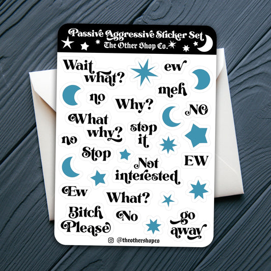 Passive Aggressive Sticker Sheet