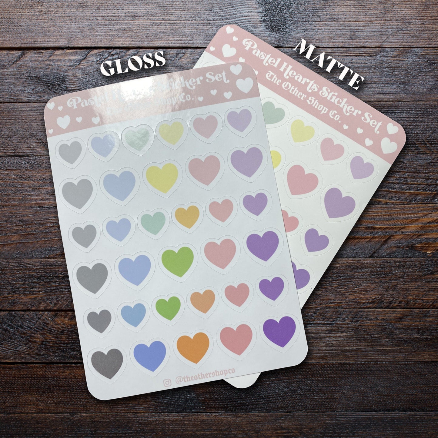 Smiley Face Pastel Hearts Sticker Sheet
