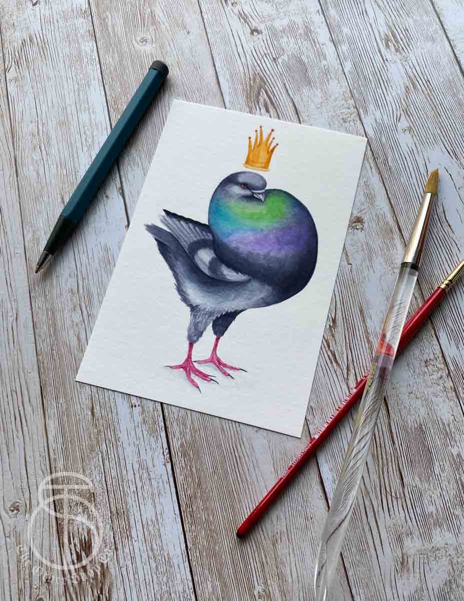 King Pigeon Art Print