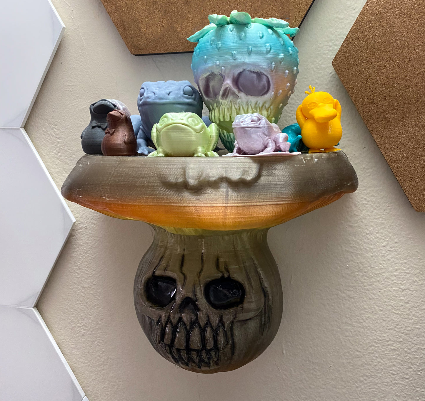 Medium Skull Mushroom Shelf