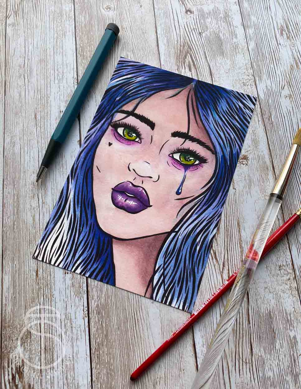 Starry Eyed Girl Art Print