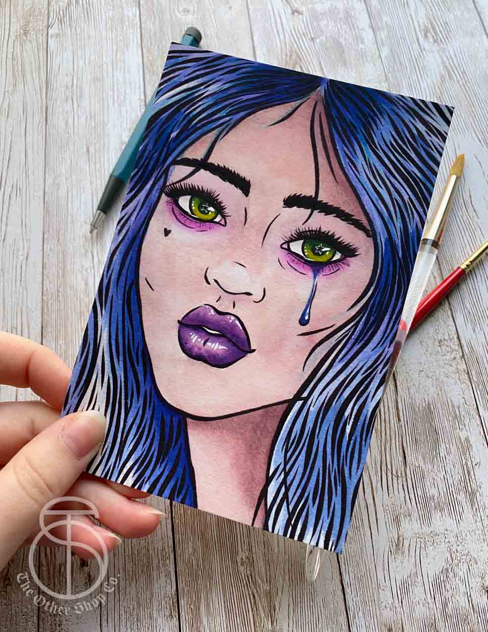 Starry Eyed Girl Art Print
