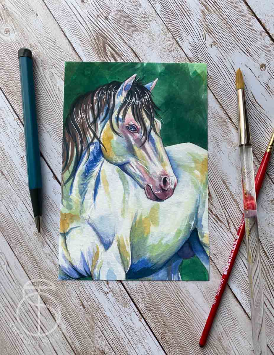 Watercolor Horse Art Print