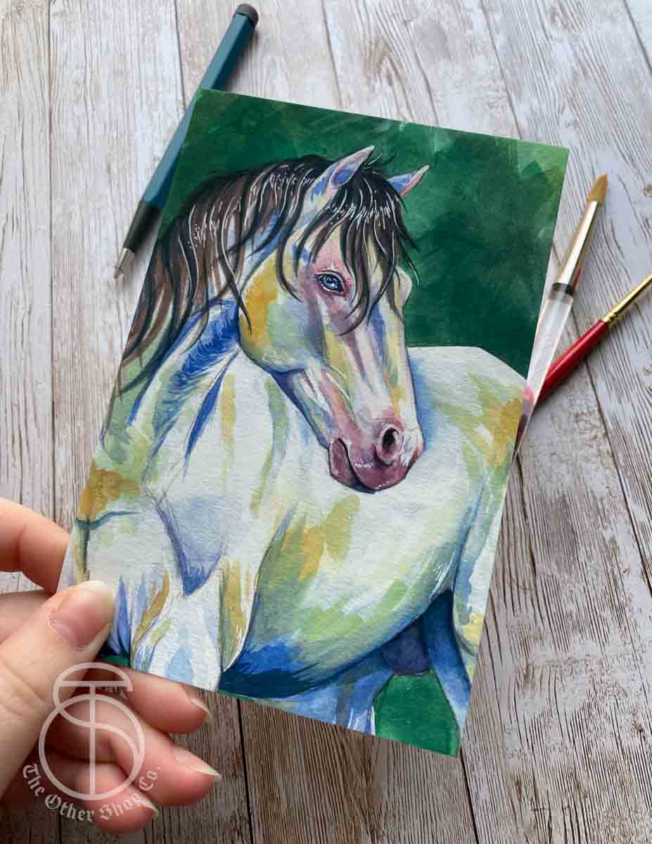 Watercolor Horse Art Print