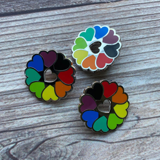 Rainbow Heart Hard Enamel Pin